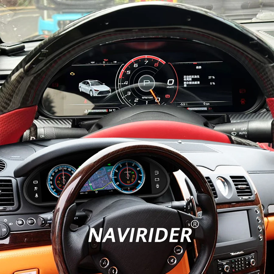 

Head Unit For Maserati GT Gran Turismo 2007-2017 Car LCD Digital Virtual Cockpit Dashboard Instrument Carplay Screen Speedometer