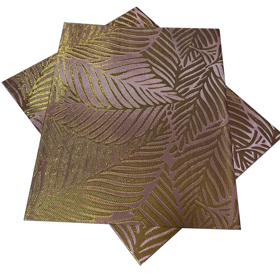 Nigerian Sego Gele Head Tie & Wrapper Set 2pcs, Green Leaves Aso Oke Auto Gele for Wedding Party, African Head Wrap TXH-28