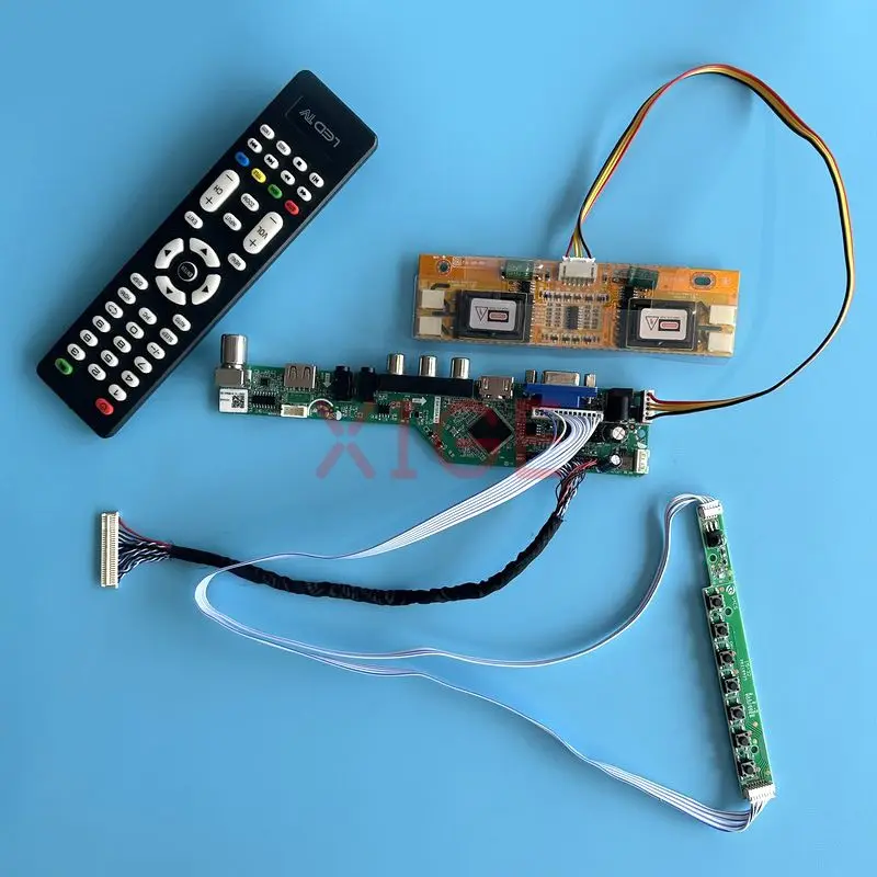 Imagem -01 - Controlador Driver Board para Qd17el07 Sva170sx01tb 1280x1024 Display Lcd tv Analógica Lvds 30-pin Kit Faça Você Mesmo 4ccfl ir Usb av Hdmi Vga