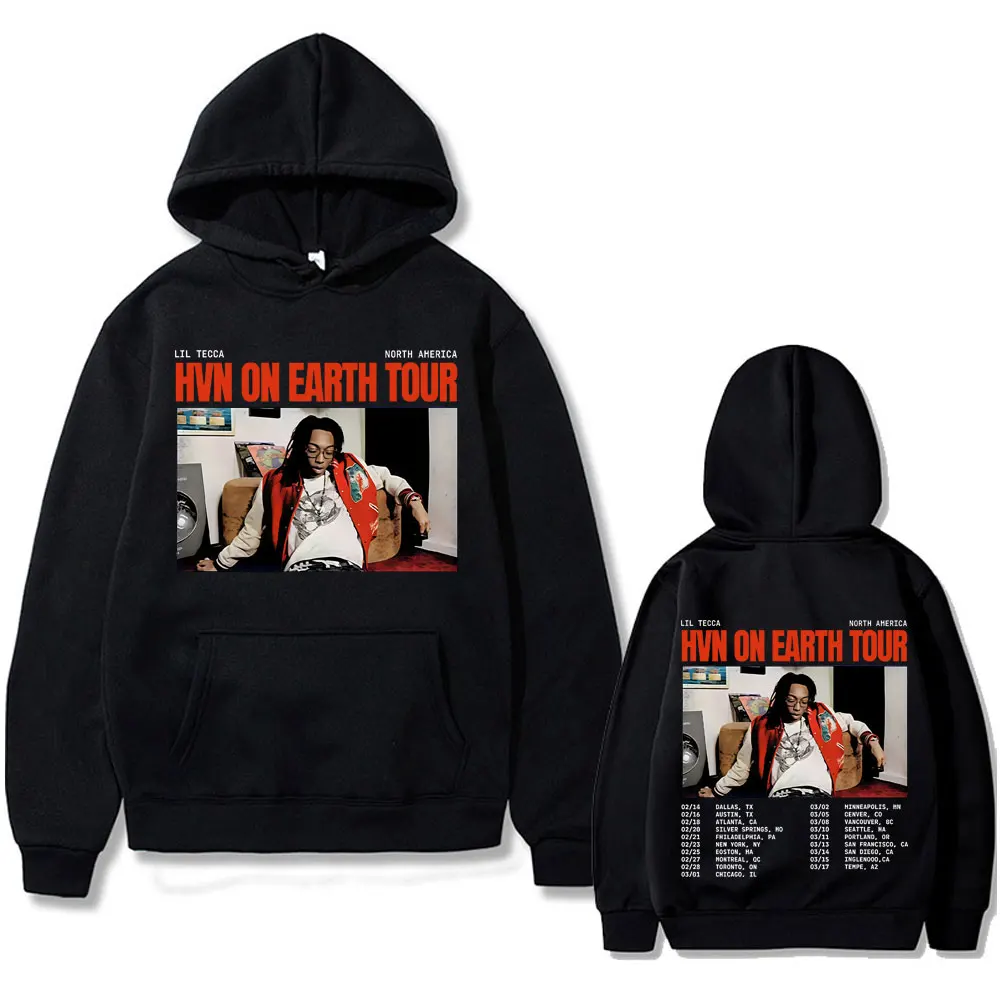 

Rapper Lil Tecca Hvn on Earth Tour Hoodie Men Women Hip Hop Fashion Long Sleeve Sweatshirt Men's Vintage Oversized Streetwear