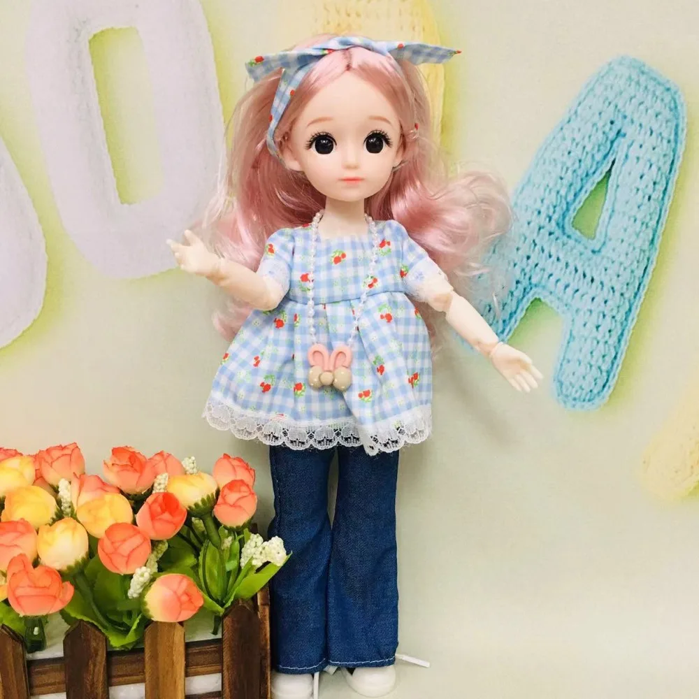 

1/6 SD 30cm Bjd Doll with Clothes Attractive Eyes with Wig Make Up Princess Dress Up BJD Dolls Elegant Ball Jointed