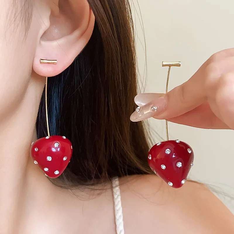 Modne kolczyki z żywicy Crystal Sweet Girl Hurtownia dla kobiet Prezenty świąteczne — zdjęcie 5