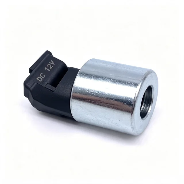 صمام لولبي 12V or 24V Solenoid Coil Used in For excavator Hydraulic Control Panels Ensures Timing and System Coordination الهيدروليك — تفصيل 4