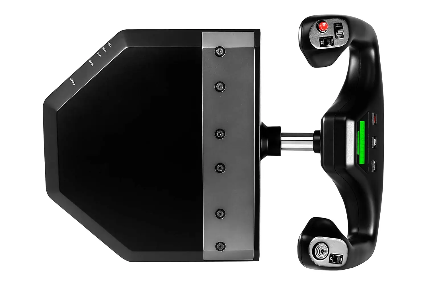 Flight Yoke System, Professional Simulation Yoke and Throttle Quadrant, 3 Modes, 75 Programmable Controls, Configurable Knobs