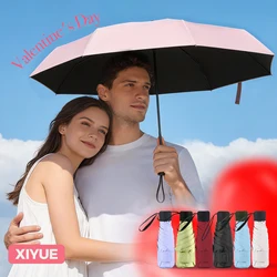 Ultralight Mini Pocket Women's Small Windproof Folding Umbrella Travel Compact Rain Men's Umbrella Sunscreen Umbrella Outdoor Um