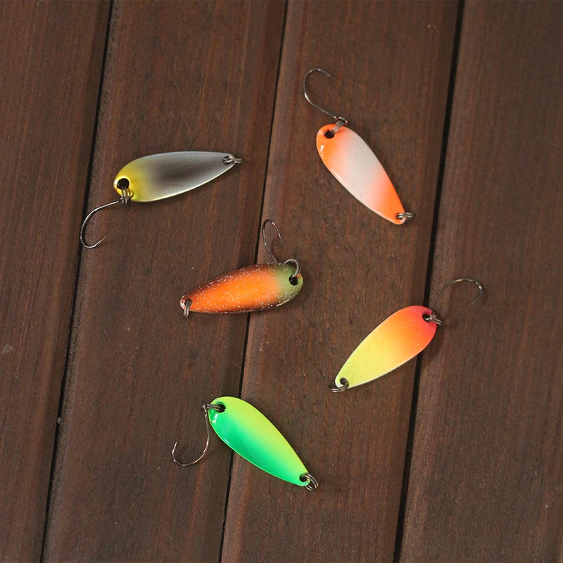 Dohna Peche Leurre Pesca LÖFFEL 2,5 g 30 mm bunter Löffelköder Kupfer Stream Metall Angelköder für Forelle Döbel Barsch Lachs Hecht – Detail 7