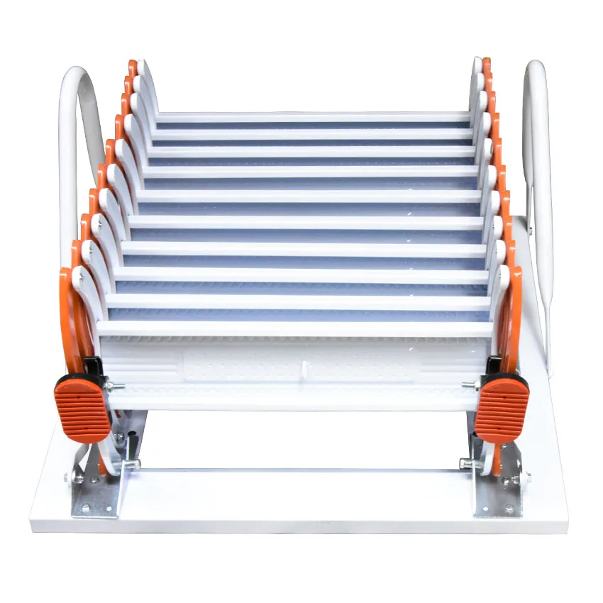 Escalera plegable para el hogar, escalera telescópica montada en la pared, colgante Manual, retráctil, para interiores y exteriores, escalera plegable para ático