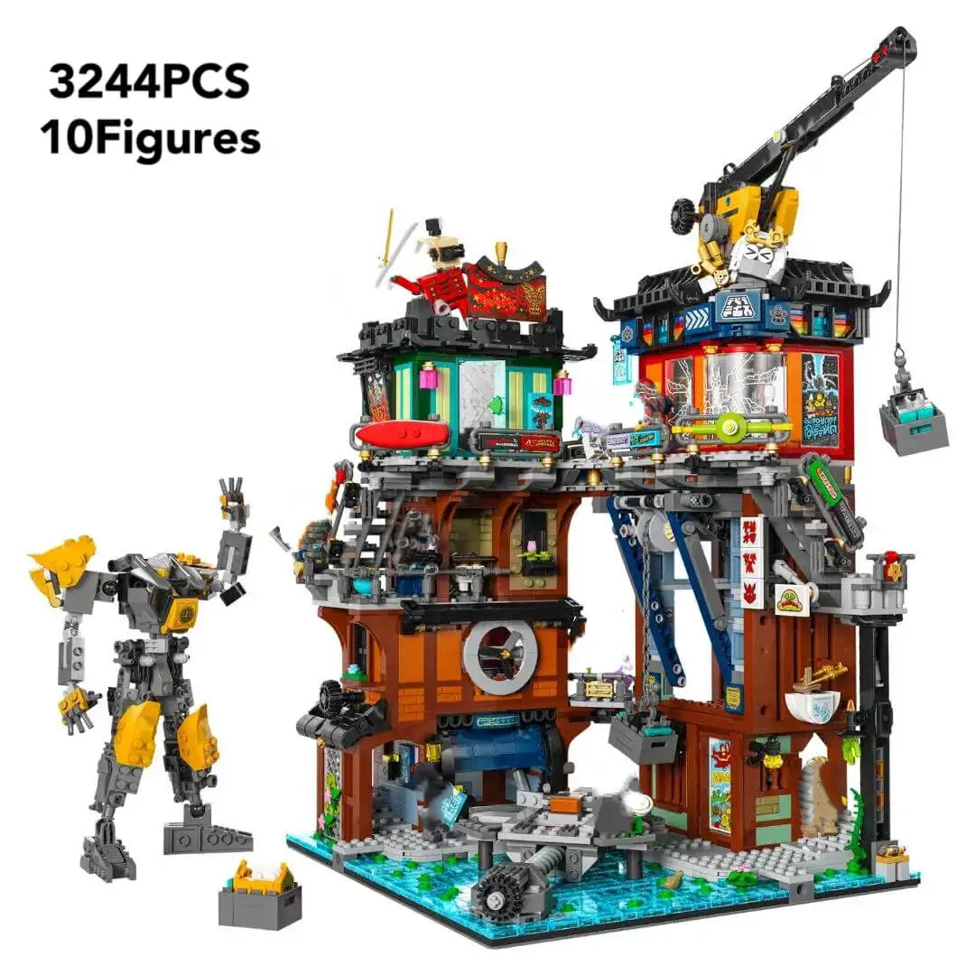 

City Workshops Model Building Block Compatible 71837 Street View Architecture Brick DIY Toys for Children Boy Gifts 3244Pcs