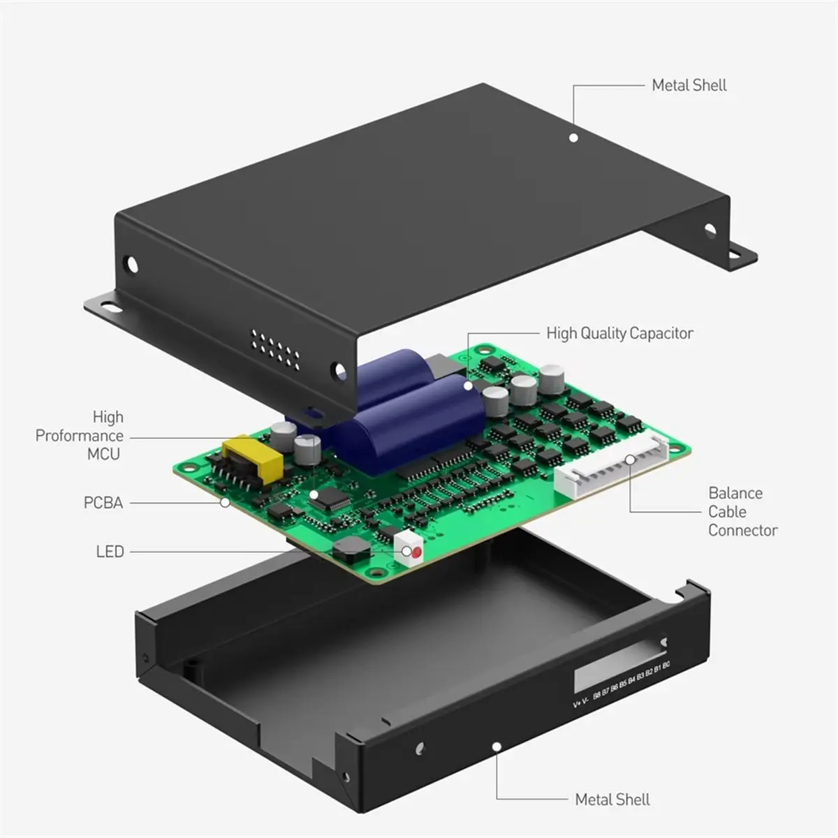 ABAN JK-DZ11B2A24S Smart Active Balancer 2A 8S 16S 20S 24S CANBUS Bluetooth App Storage Balance Board for Li- LiFePO4