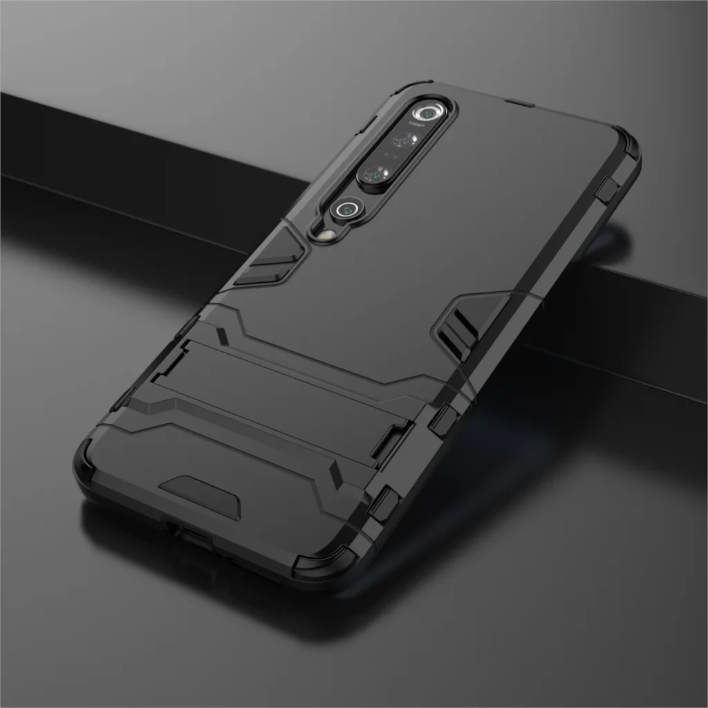 Peatkop Shockproof Case For Xiaomi Mi Note 10 Lite 5G Silicone PC Hybrid Stand Cover For Xiaomi Mi 10 Ultra Case 2021