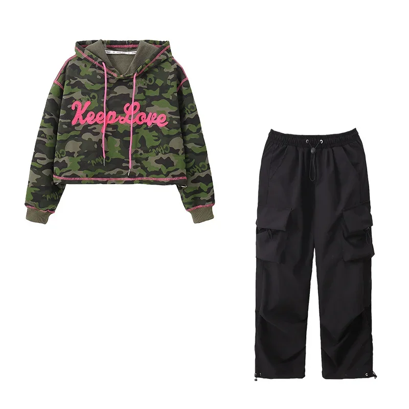 Girls' Jazz Dance Costume Handsome Japanese Street Dance Performance Costume Set Children's Hiphop Show Stage Trend