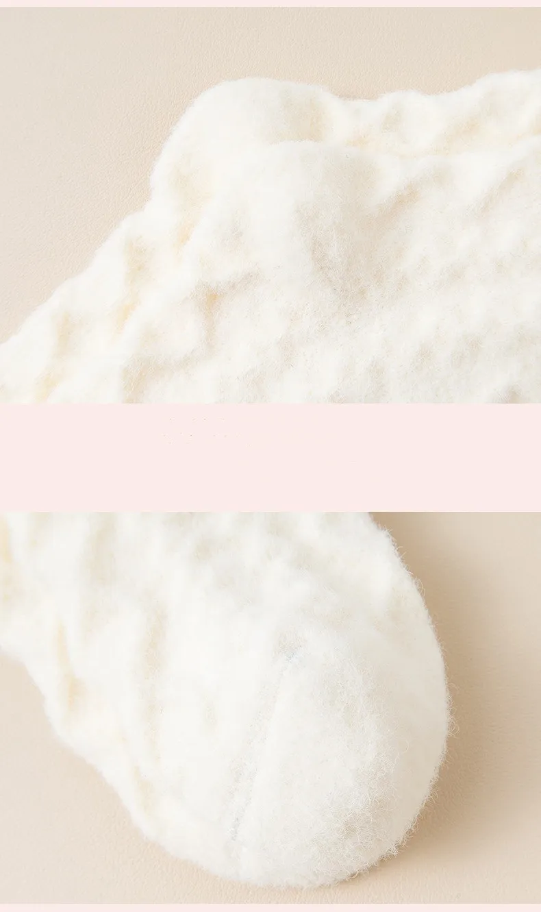 Neue Kühle Frauen Schwarz Weiß Baumwolle Dicke Socke Solide Herbst Winter Warme Dame Weibliche Mittleren Rohr Boden Socken Für Frauen – Detail 31