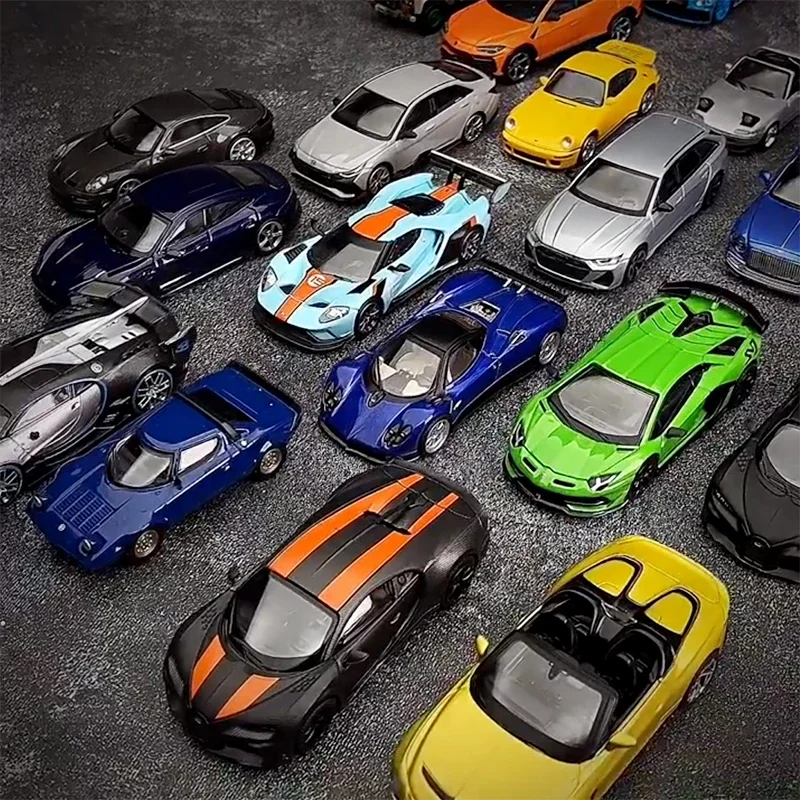 Toda la oferta especial MINIGT mini gt Bentley GTR Super Pagani Ford 1/64 coche en miniatura de aleación MGT Lamborghini niños coleccionar juguetes