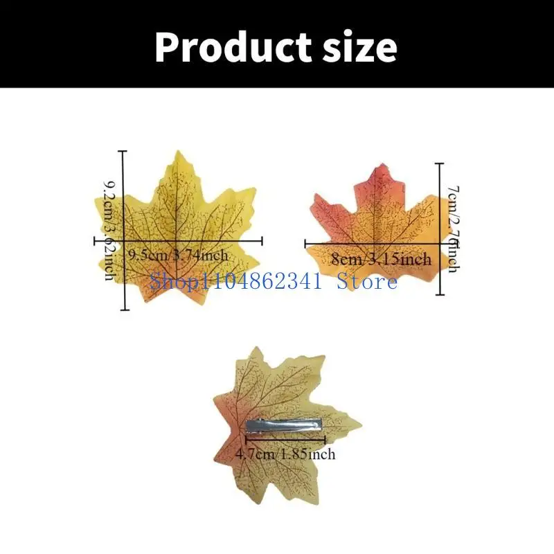 5ASD Thanksgiving Theme Haarclip voor volwassen kinderen Lovely Leaf Barrettes Hair Styling Accessoires Haarden Haar Decors 10
