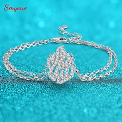 Smyoue Certified Full Moissanite Bracelets for Women Men S925 Sterling Silver Plated 18k Jewelry Haesh Sheli By ShiranAloni