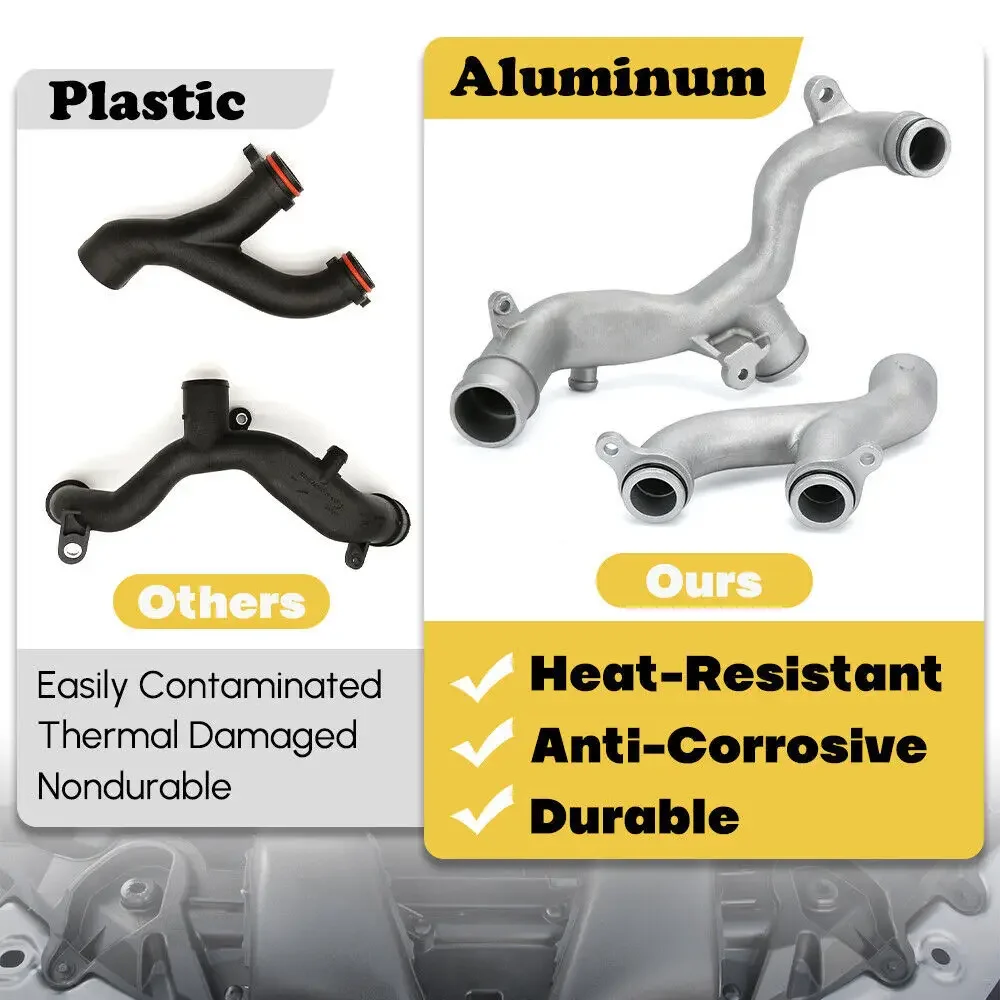 LR090630 LR092992 LR075991 C2Z28536 Water Pipe Coolant Pipe Upgrade Kit For 2014-2020 Land Rover Range Rover 3.0L V6 5.0L V8