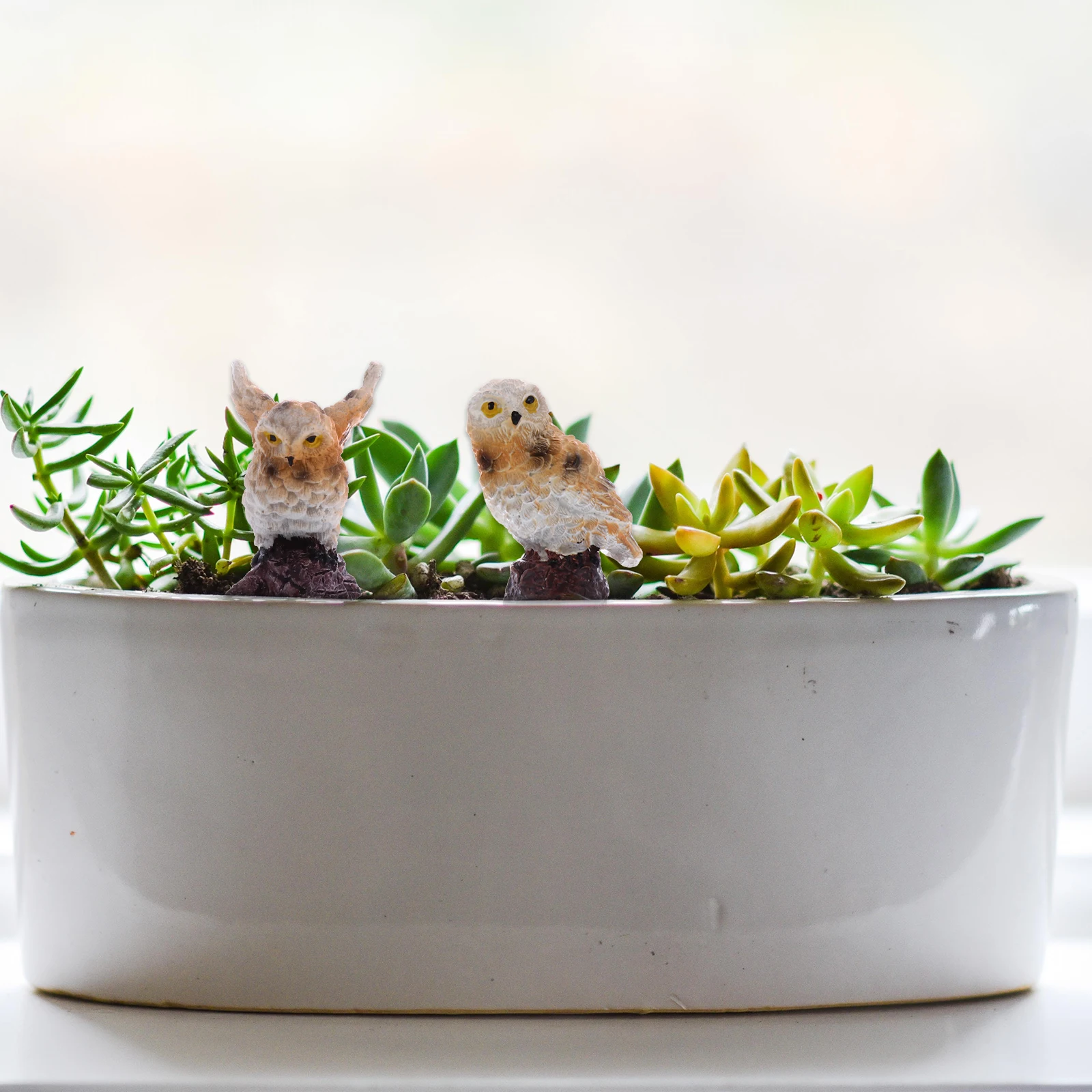 

Cat Owl Miniature Decor Premium Resin Desktop Garden Mini Ornament Micro Landscape Accessories Owl Garden Decoration