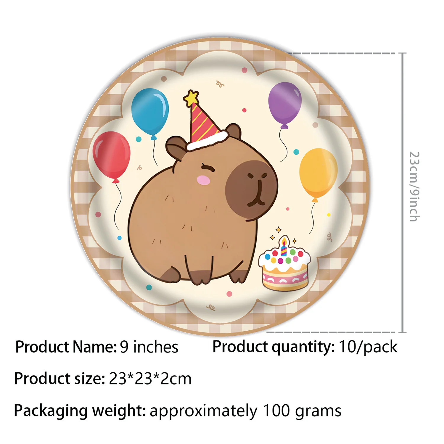 Cartoon Capybara Birthday Party Decoration Disposable Tableware Cup Plate Napkins Tablecloth Banner Baby Shower Party Supplies