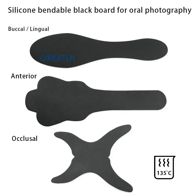 GREATLH Dental Tools Dental Photo Contrast Board Photography Black Background  Board Palatal Contraster Oral Check