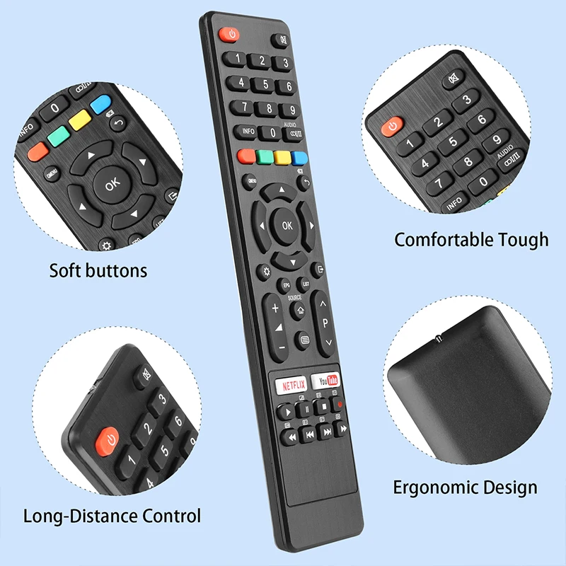 Controle remoto para Smart TV, ATV55UHD, Bauhn, Kogan, JVC, Linsar, CHIQ, Saba, Changhong, U58G7N, L32G7N, L40G7N, S49N1, L32H7L/N, U43H7L/N