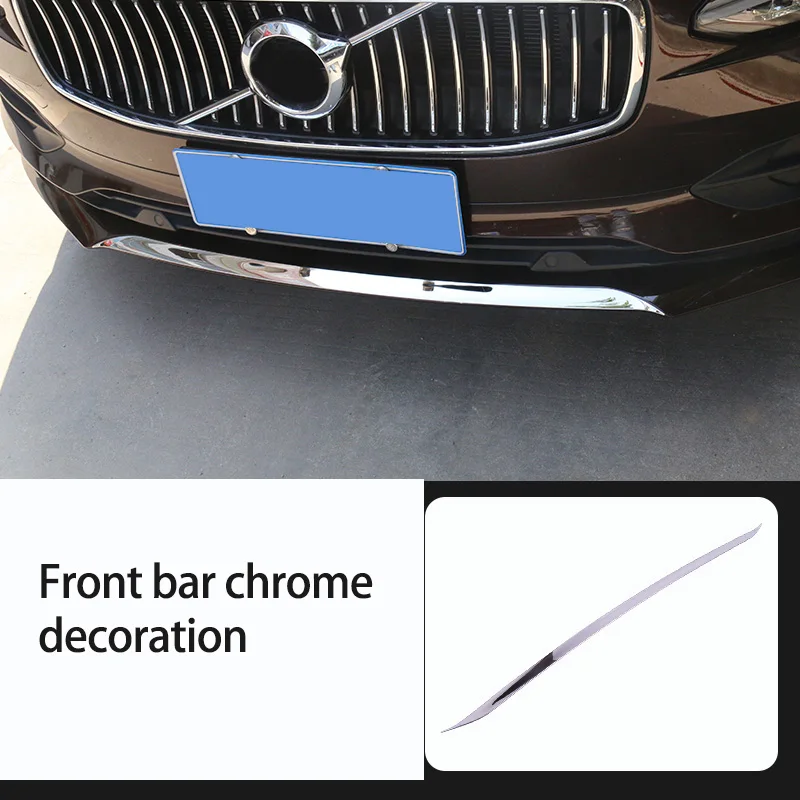 Car styling For volvo s90 v90CC chrome decorative front bumper trim strip 2016-2020 Car accessories Car sticker