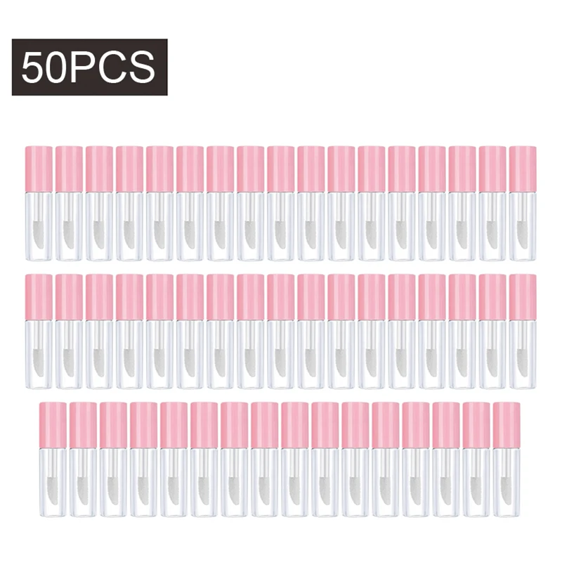 50/100/200pcs 1.2ML Empty Lip Gloss Tube Plastic Refillable Bottles Liquid Lipstick Container lipgloss Sample Bottle