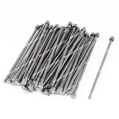 

50Pcs(+-2%) 6mm Tip 3mm Shank Diameter Steel Straight Ejector Pin Machinist 100mm Length