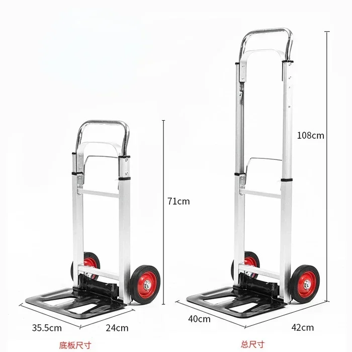 

Прочная полностью алюминиевая складная тележка-платформа на четырех колесах для логистики и экспресс-доставки