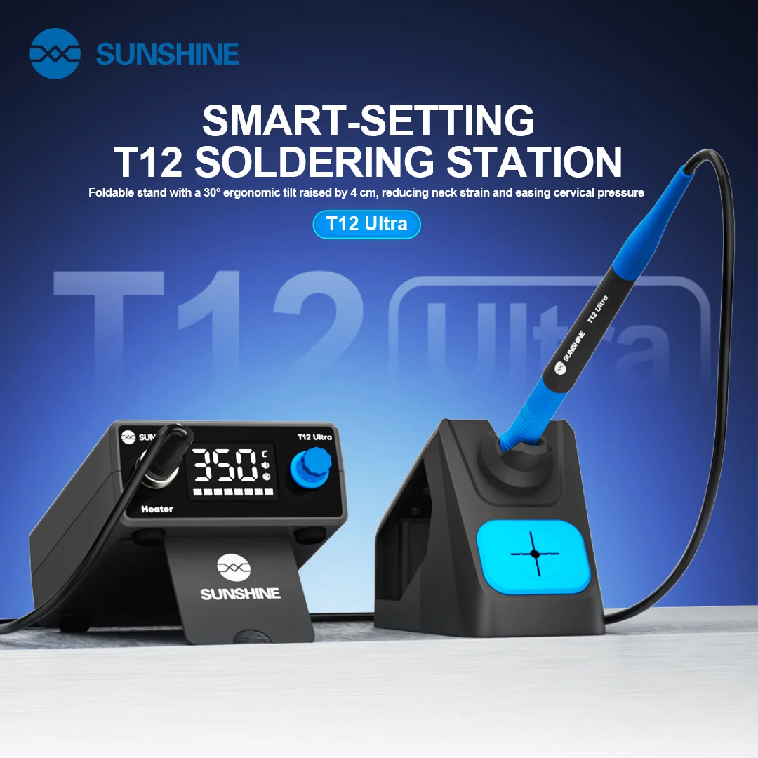 

SUNSHINE T12 Паяльная станция со сверхстоянной температурой, выдвижная опорная подставка для ремонта мобильных телефонов