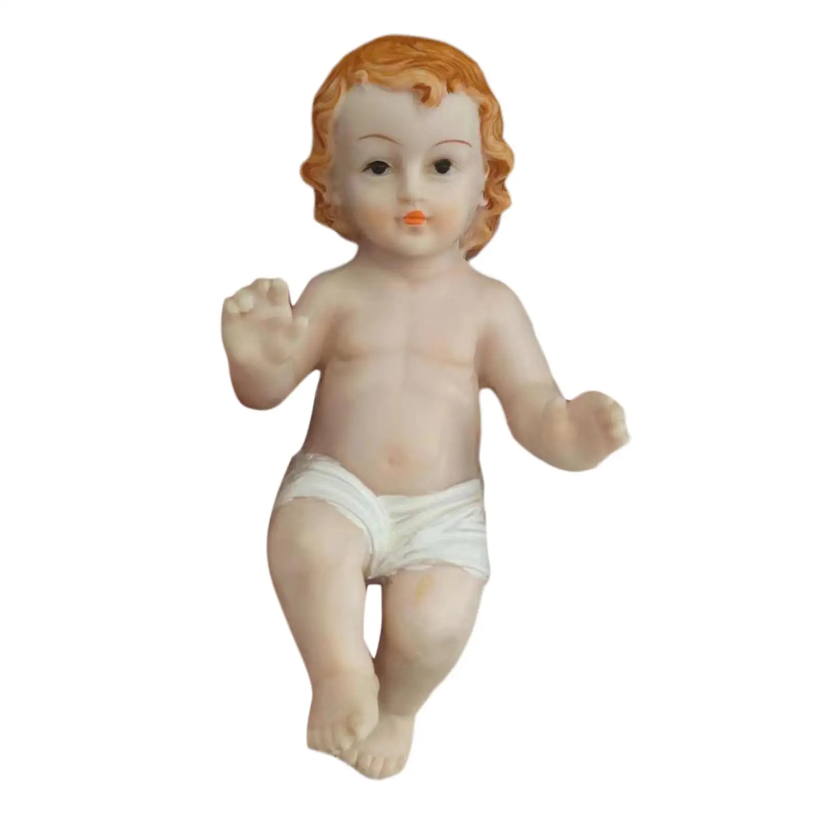 Resin Jesus Statue Sculpture Catholic Figurine Desktop Ornament for Room Aesthetic Decoration