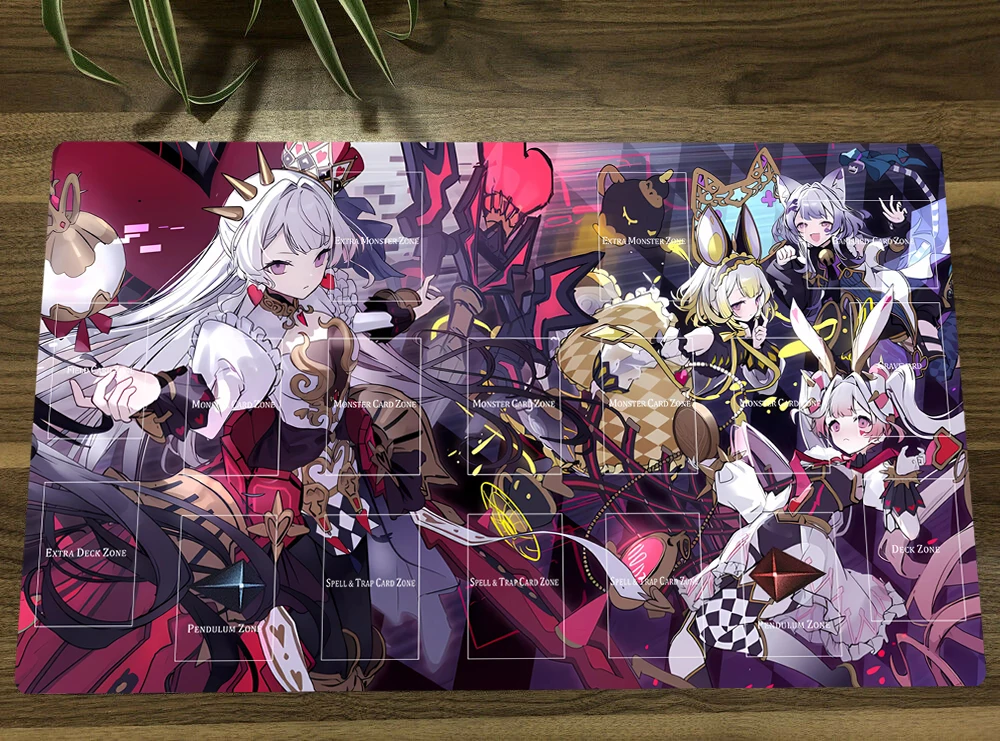 

YuGiOh M∀LICE P White Rabbit TCG CCG Mat Trading Card Game Mat Table Playmat Desk Gaming Play Mat Mouse Pad 60x35cm Free Bag