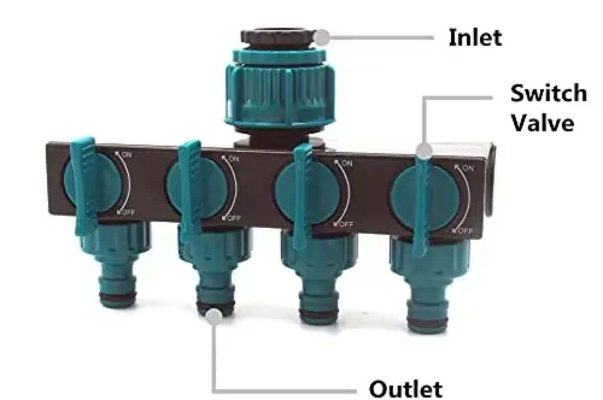 1PC 4-Way Water Splitters 1