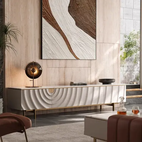 Nordic Luxury Marble TV Stands Set Modern Living Room Minimalist Floor Cabinet Creative Home Furniture Muebles De Tv FYST