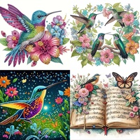 1 DIY magpie pattern frameless irregular diamond painting set, suitable for interior wall decorative art diamond painting