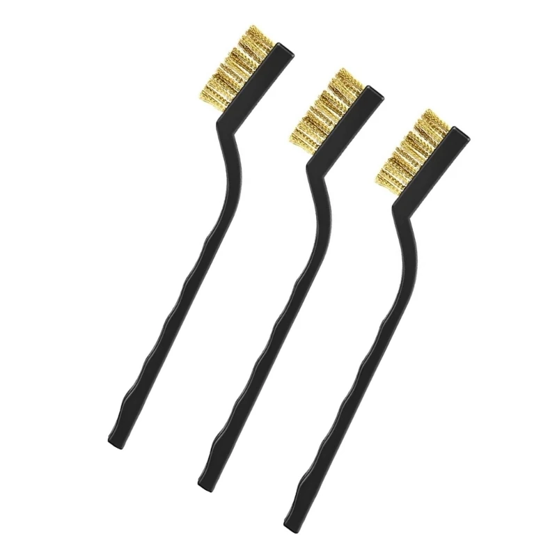 3D Printer Nozzle Cleaning Brushes Brass/ Nylon/ Steel Extruder Hotend Nozzles Cleaner Derusting Brush Set 12cm 3PCS