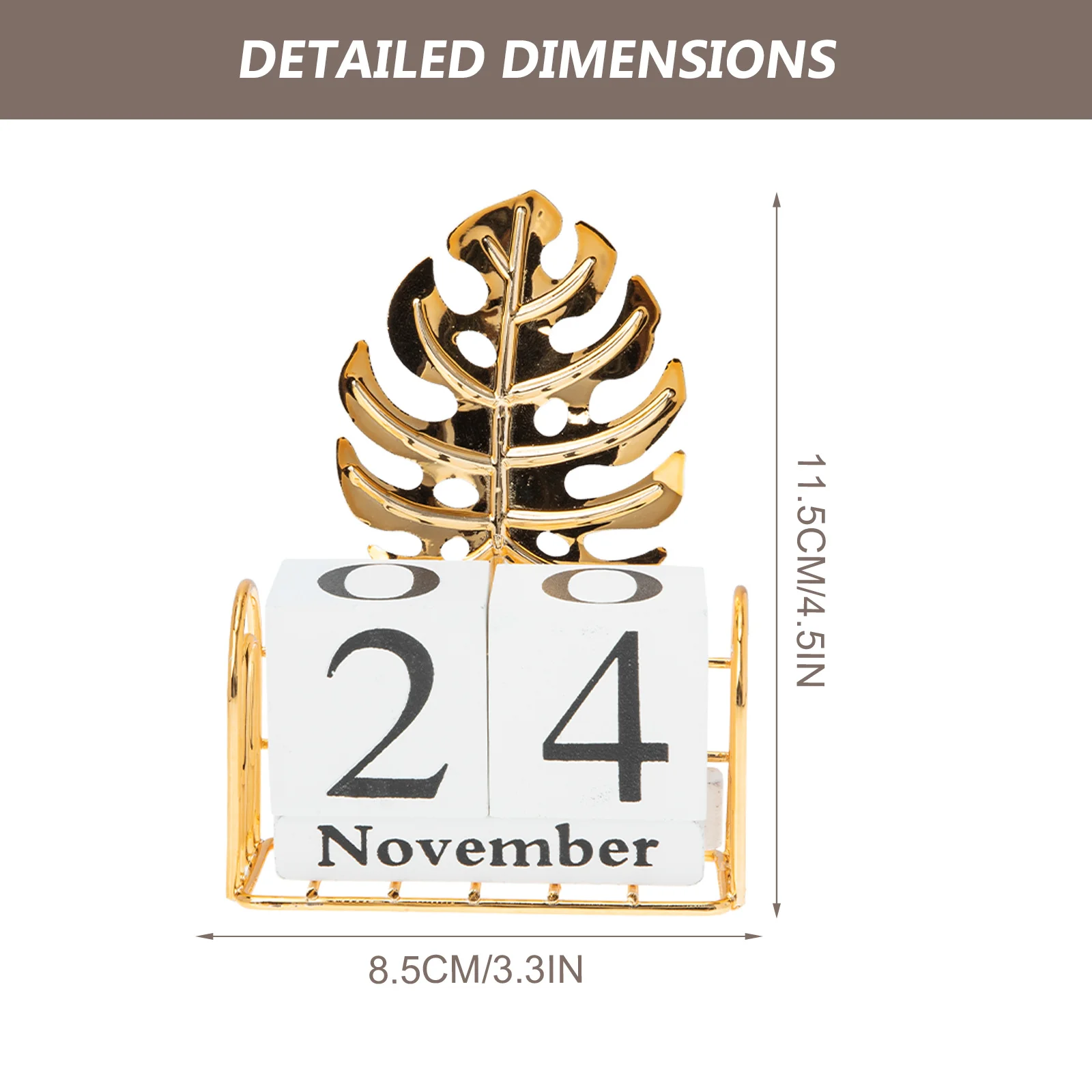 

Деревянный блок календаря, вечный многоразовый классический декор для стола, без года, креативный орнамент для домашнего офиса, кафе