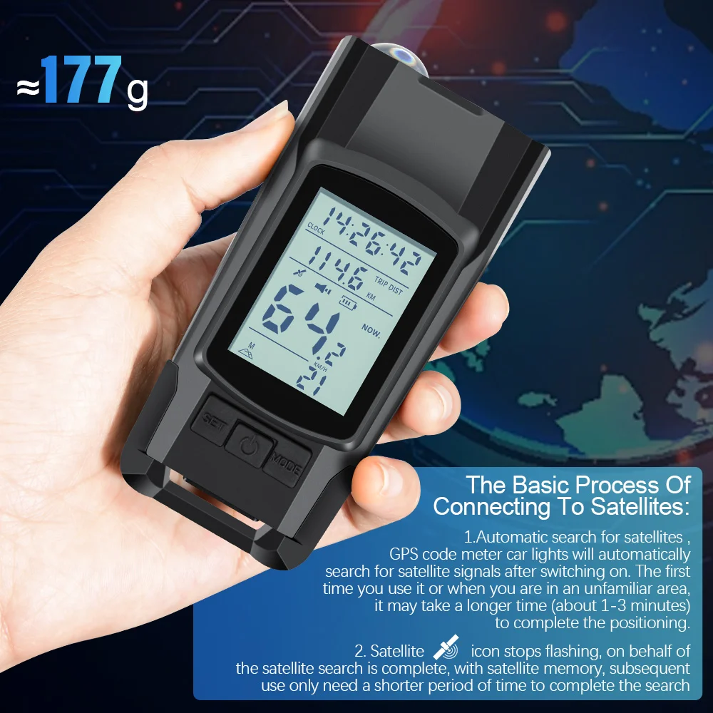 Bike Headlight GPS Speedometer Horn 3 in 1 Multifunctional Rechargeable Bicycle Front Lamp Cycling Computer MTB Bike Accessories