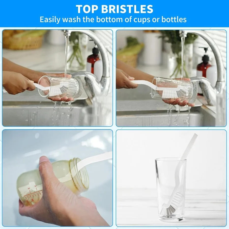 Juego de cepillos para limpieza de grietas, suministros de limpieza profunda para el hogar, perfectos para espacios pequeños, lechada y tareas resistentes, paquete de 12