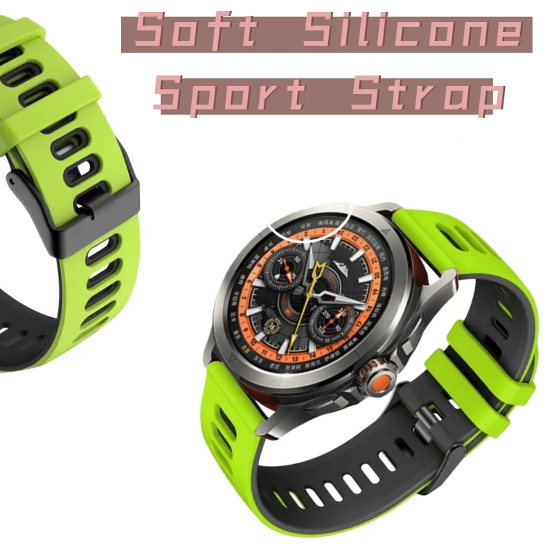 Pulseira de silicone de 22mm 20mm para xiaomi watch s4/s3/s2/s1, pulseira para huawei watch 3/4 pro/gt4 samsung watch 7/6/5/4