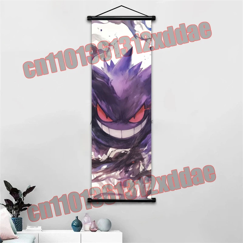 Printed Pokemon Poster Anime Wall Artwork Lucario Pictures Charizard Painting Canvas Pikachu Hanging Scrolls Home Room Decor