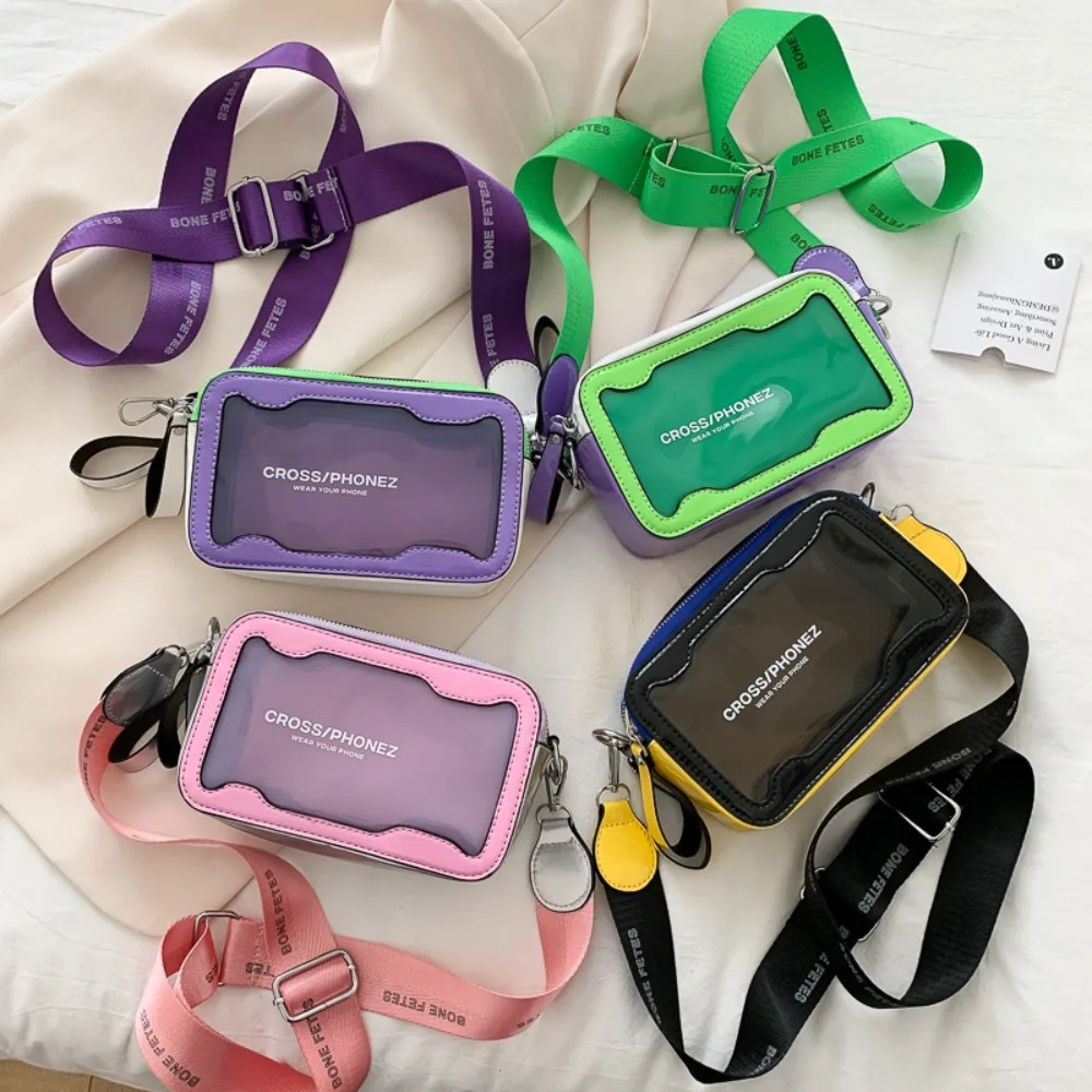 

Fashion Waterproof Women Shoulder Bag Transparent Korean Style Crossbody Bags Mini Portable Small Square Bag Girls Gift