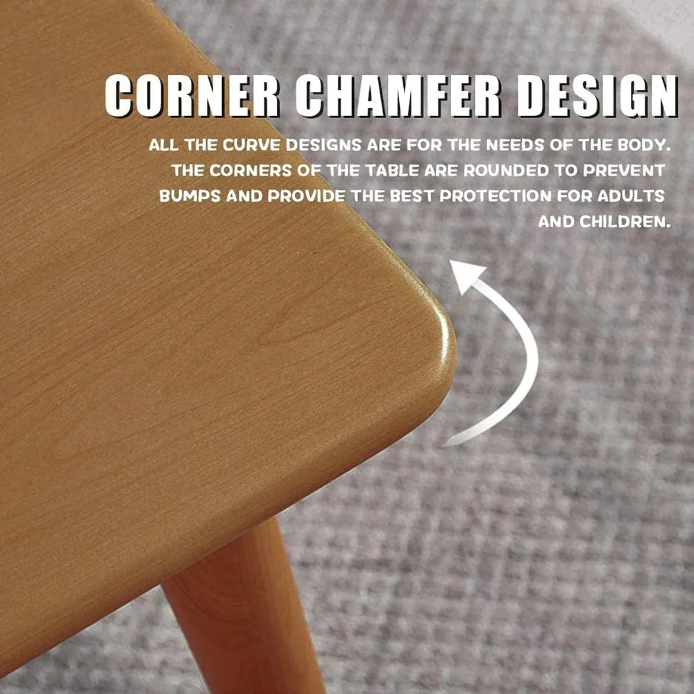 Dining Table 6 Person 47.2'' Modern Rectangular Kitchen Table Durable Structure Wooden Dining Room Table for Small Spaces Tables