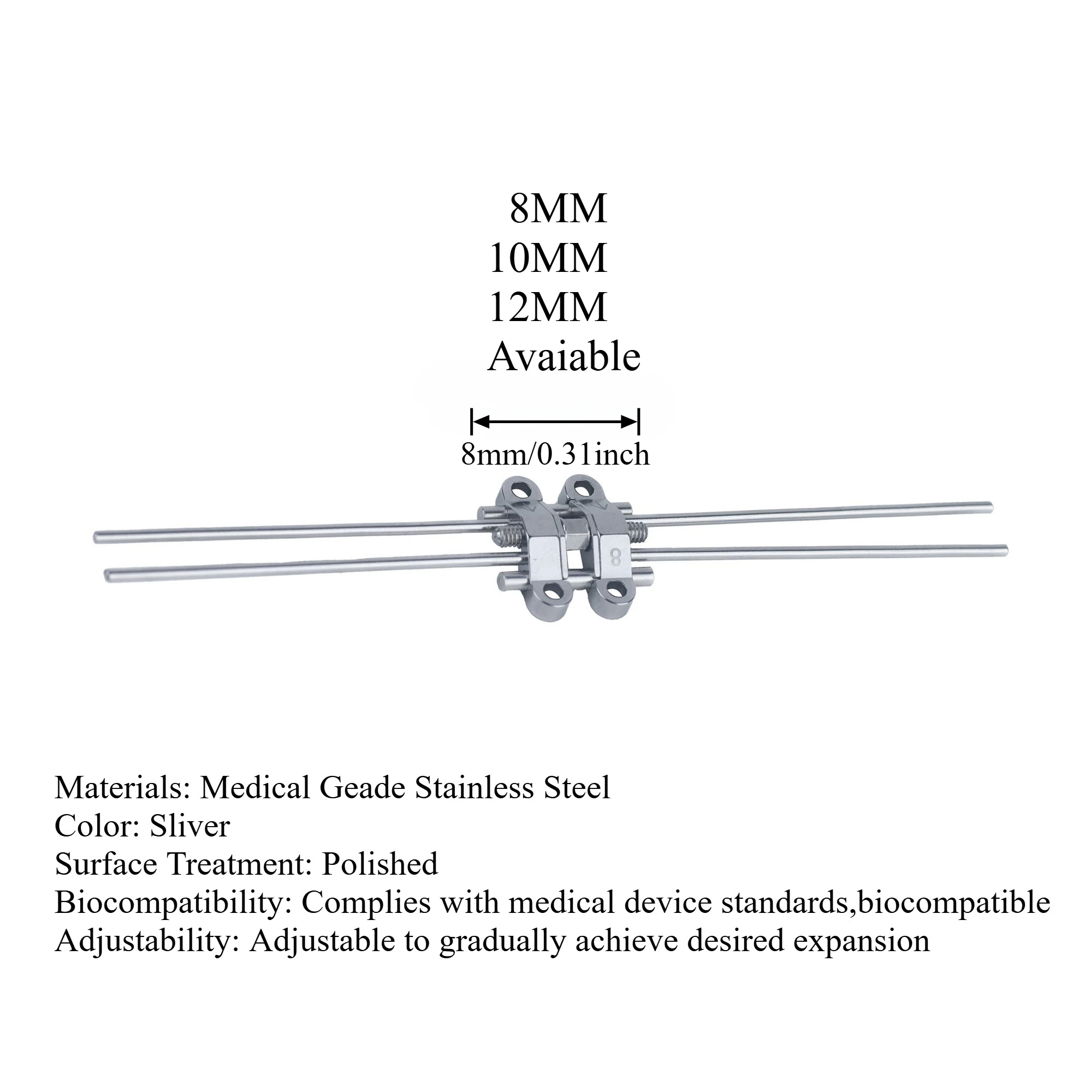 1Pcs/Bag Adjustable MSE Dental Marpe Expander Stainless Steel Orthodontic Expansion Screw For Oral Palatal Skeletal 8/10/12MM CE view 4