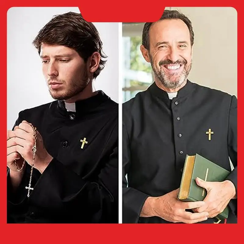 100 Pcs Cross Lapel Pin Bulk Set Gold Pins Religious Cross Pin Gold Enamel Pin Set For Christian Chaplain Durable