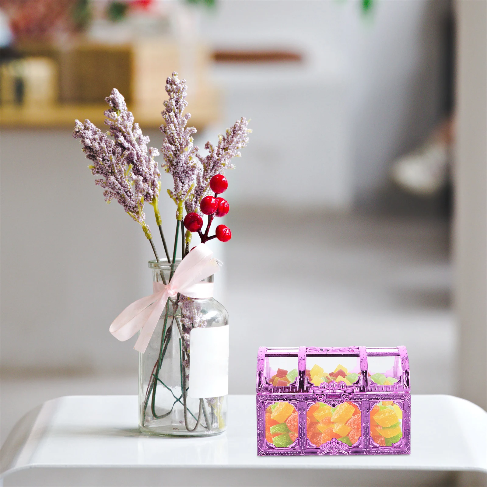 

12pcs Boxes for Wedding Party Favor Decorations Treasure Chest Chocolate Storage Snack Gift Packaging Boxes