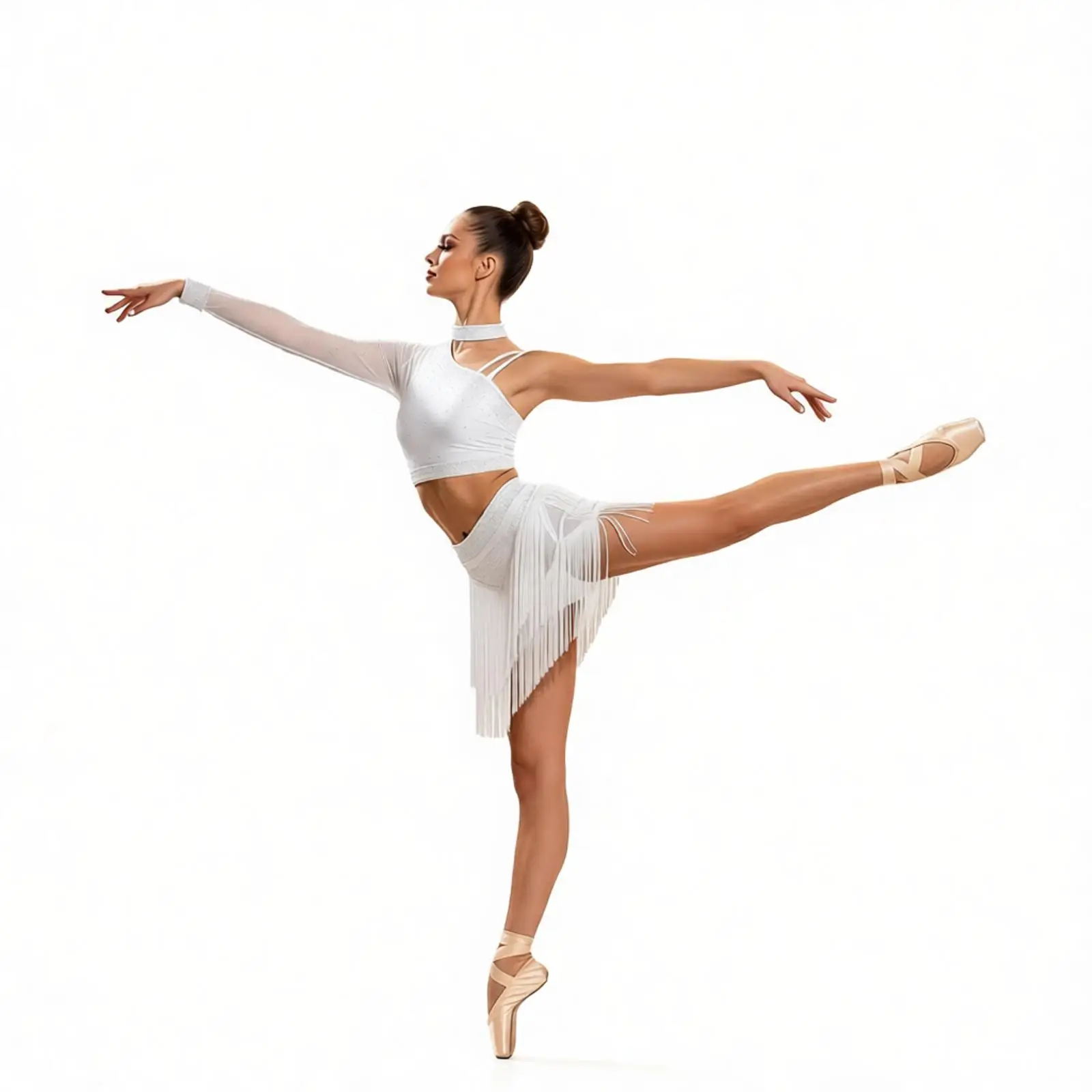 Womens Ballet Latin Dance Sets Rhythmic Gymnastics Figure Skating Dance Costume One Shoulder Rhinestone Crop Top + Shorts Skirt