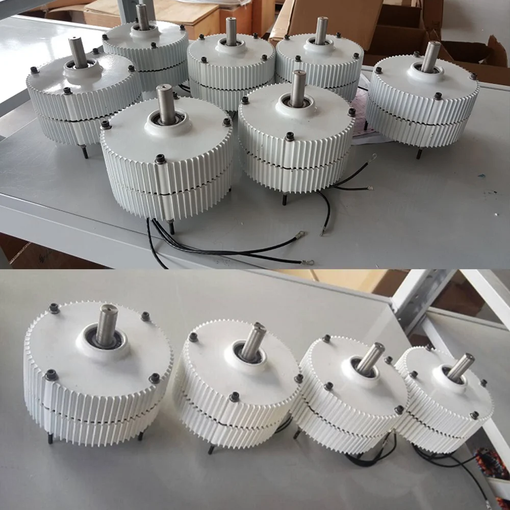 Generator 300W 400W 500W 600W 12V 24V 48V 3 Phase Gearless Permanent Magnet AC Alternators For Wind Water Turbine Diesel Engine