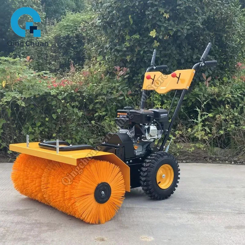 Hand Pushed Small Snow Sweeper Road Snow Removal Vehicle Small Self-Propelled Snow Removal Shovel Snow Thrower