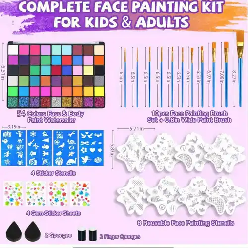 Nuevo comercio exterior Venta caliente pintura de 54 colores Halloween Navidad pintura facial pasta cara Color pintura al óleo conjunto venta al por mayor fábrica
