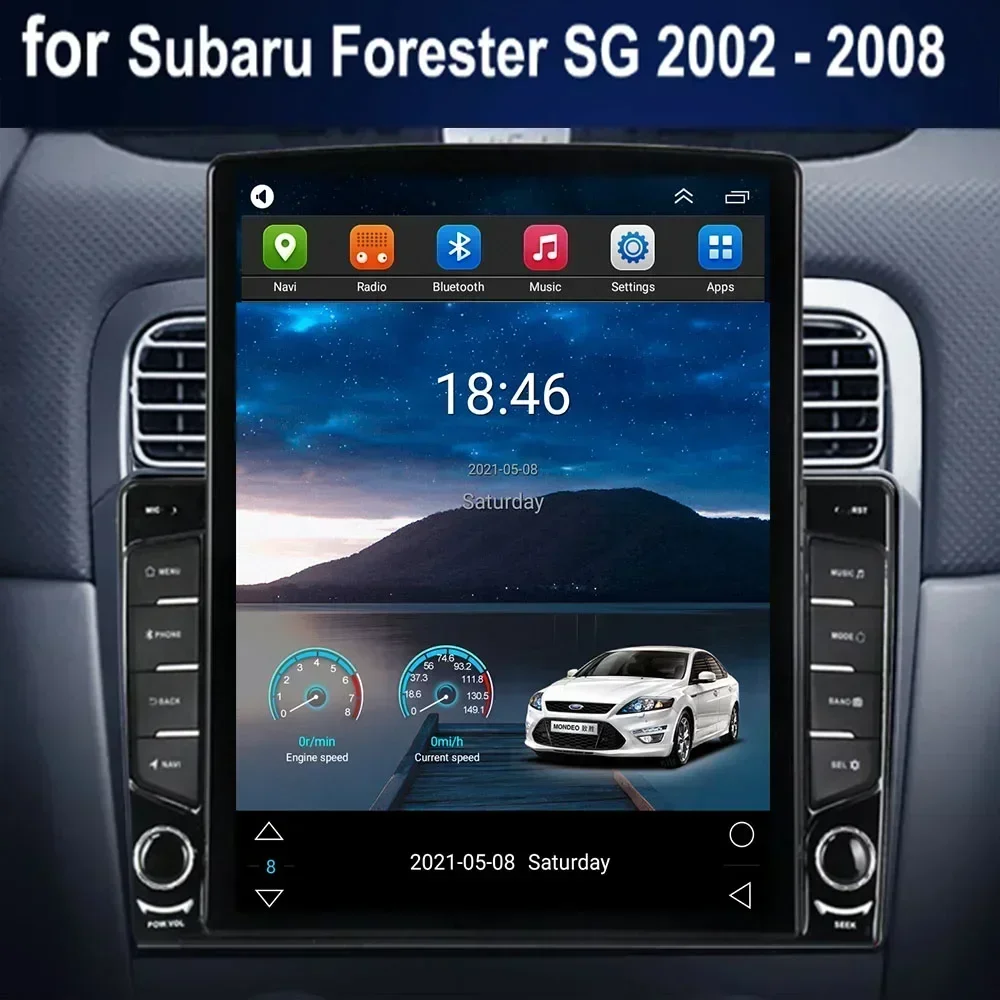 For Tesla Style 2 Din Android 13 Car Radio For Subaru Forester SG 2002 - 2008 Multimedia Video Player GPS Stereo Carplay DSP image 2